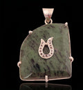 Victorian Rubyzosite Diamond Polki Pendant, 925 Sterling Silver Handmade
